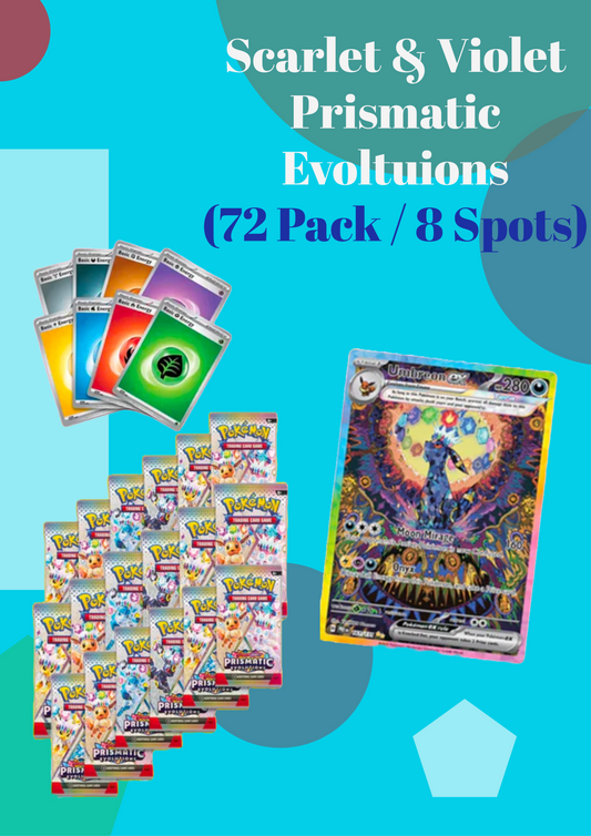 Scarlet & Violet Prismatic Evolutions 72 Pack Energy Break!