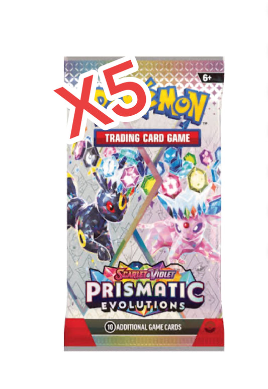 x5 Prismatic Evolutions Single Packs