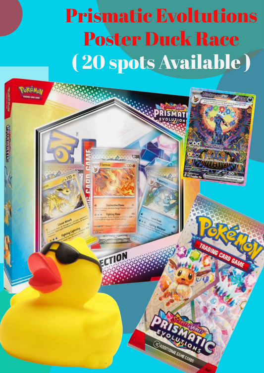 Scarlet & Violet Prismatic Evolutions Poster Collection Duck Race!